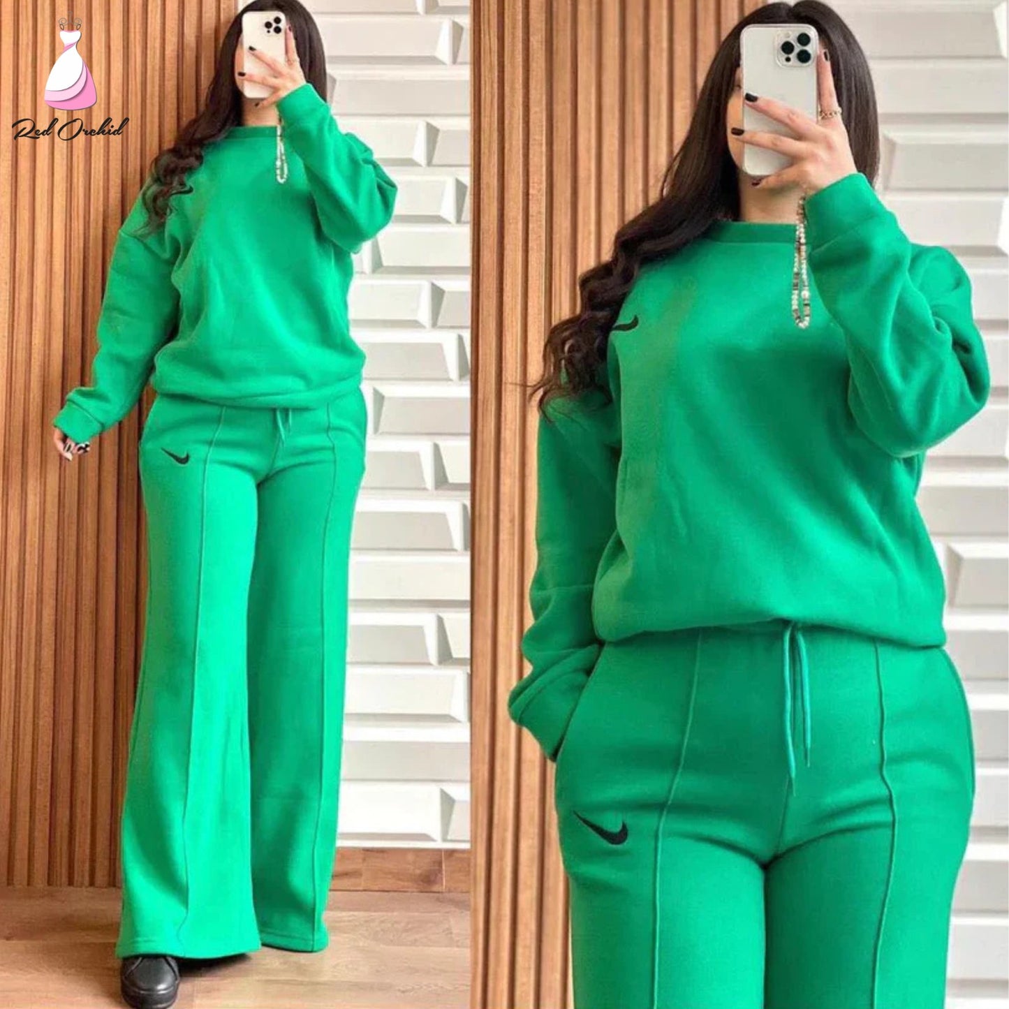 Nike Tracksuit Sweatshirt and Straight Trouser Fleece Fabric